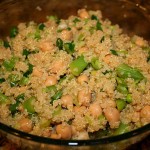 Recipe: Quinoa with spring peas and garbanzos